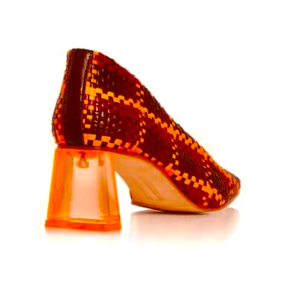 MIISTA London  NW! - Gertrude Techno Brown Check Woven Leather heels size 9.5 US - Picture 5 of 11